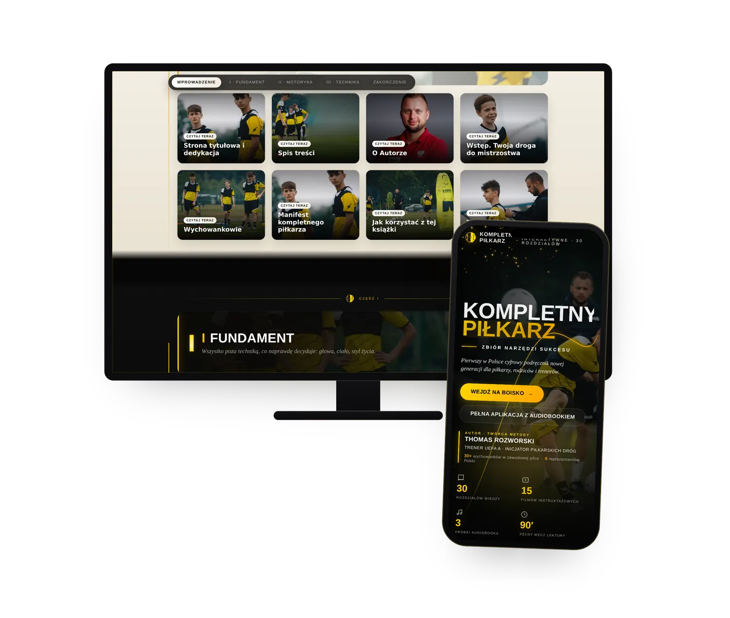Kompletny Piłkarz — cyfrowy podręcznik na telefonie, tablecie i komputerze